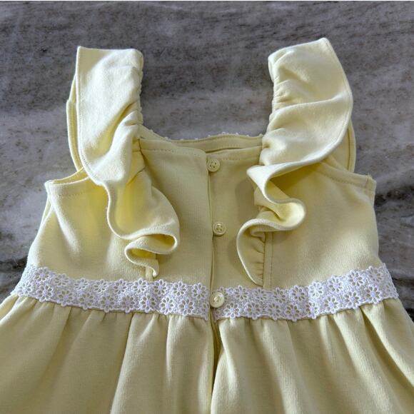 Janie and Jack Yellow Flutter Strap Dress 2T, Eyelet Lace, Spring/Summer - Picture 5 of 7